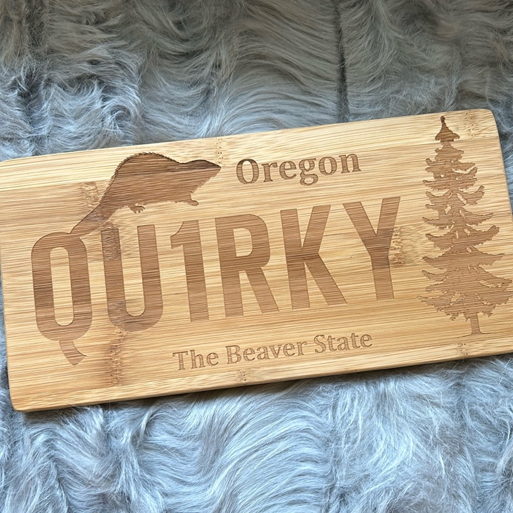 Bamboo Oregon License Plate decor